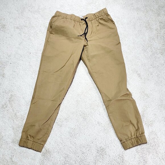 Old Navy Modern Joggers Men Medium Brown Flexible Pant Casual Stretch - Picture 1 of 9
